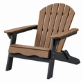 Silla Adirondack 83 x 78 x 95 cm en material sintético marrón y negro para exterior